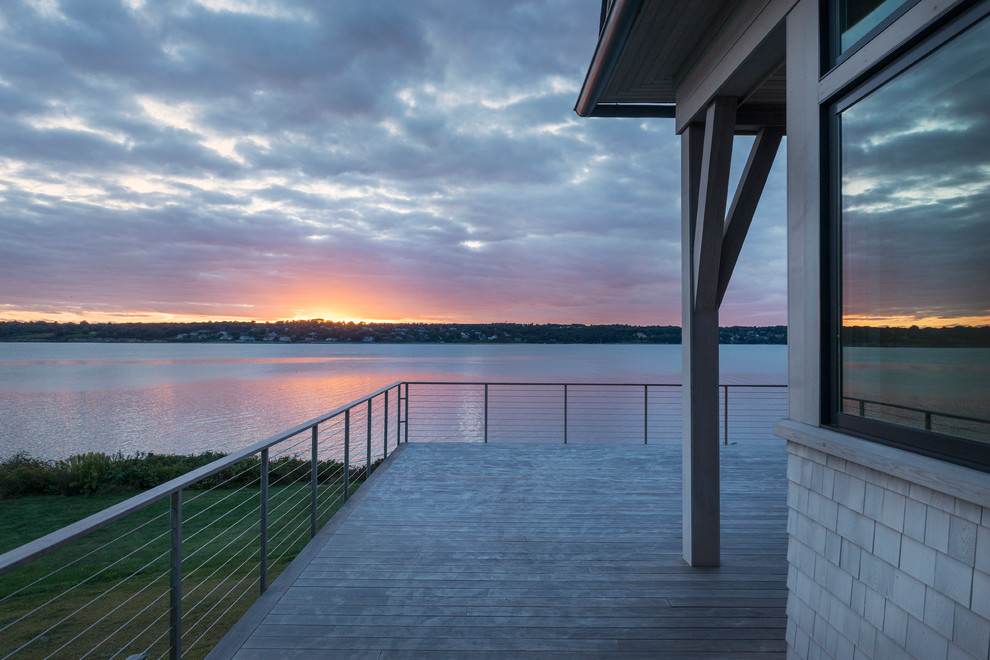 Réalisation d'une terrasse marine.