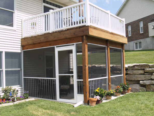Screen Rooms And Features Классический Терраса Сент Луис от эксперта Heartlands Building Company Houzz Россия Screen Rooms And Features, Screened In Patio Under Deck