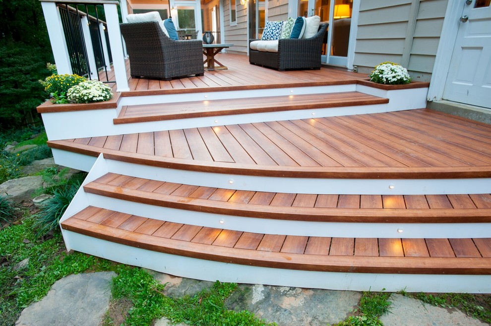 Screened Porch and Deck in Potomac, MD Transitional Deck DC Metro