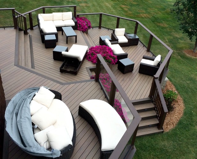 Screened Porch with Composite Decking Traditional Deck Other by