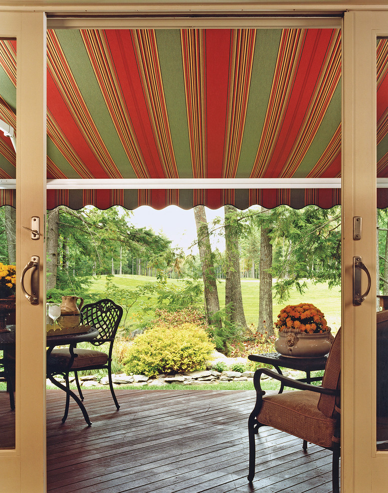 Series 8700 awning creates a shaded oasis Transitional Deck