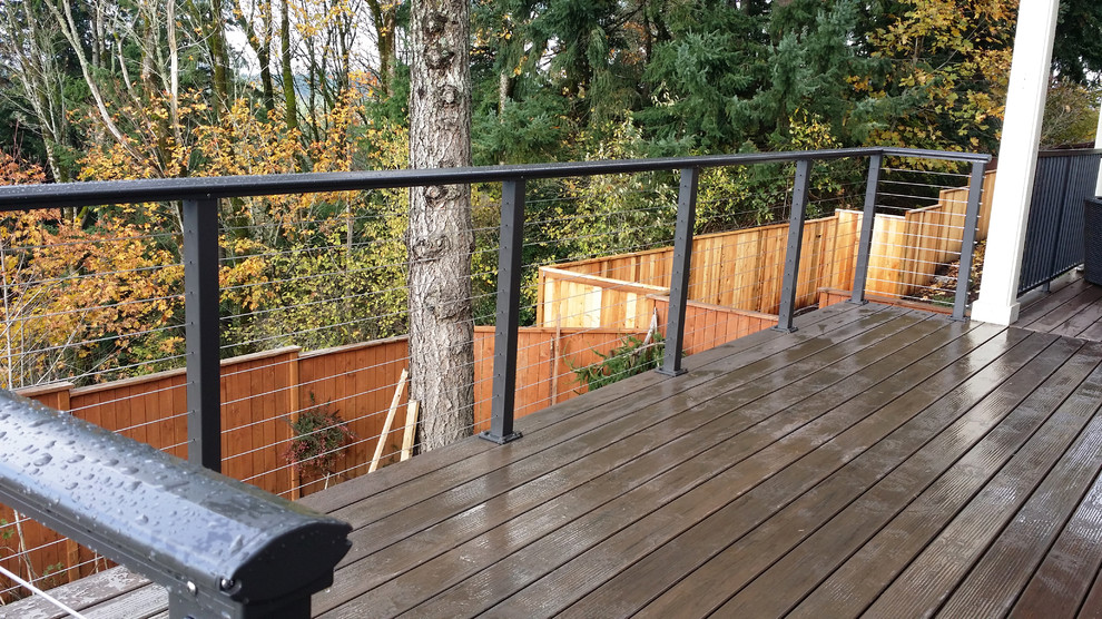 Photo of a medium sized traditional back terrace in Seattle.