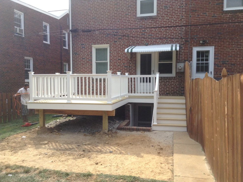 Small 12x12 Deck With Walkway Above, Outdoor Gate For Basement Stairs Design