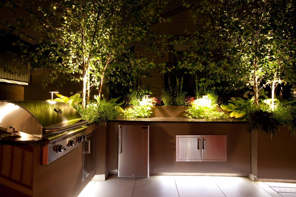 Small Chicago Garage rooftop Moderno Terraza y balcón Chicago de Chicago Green Design