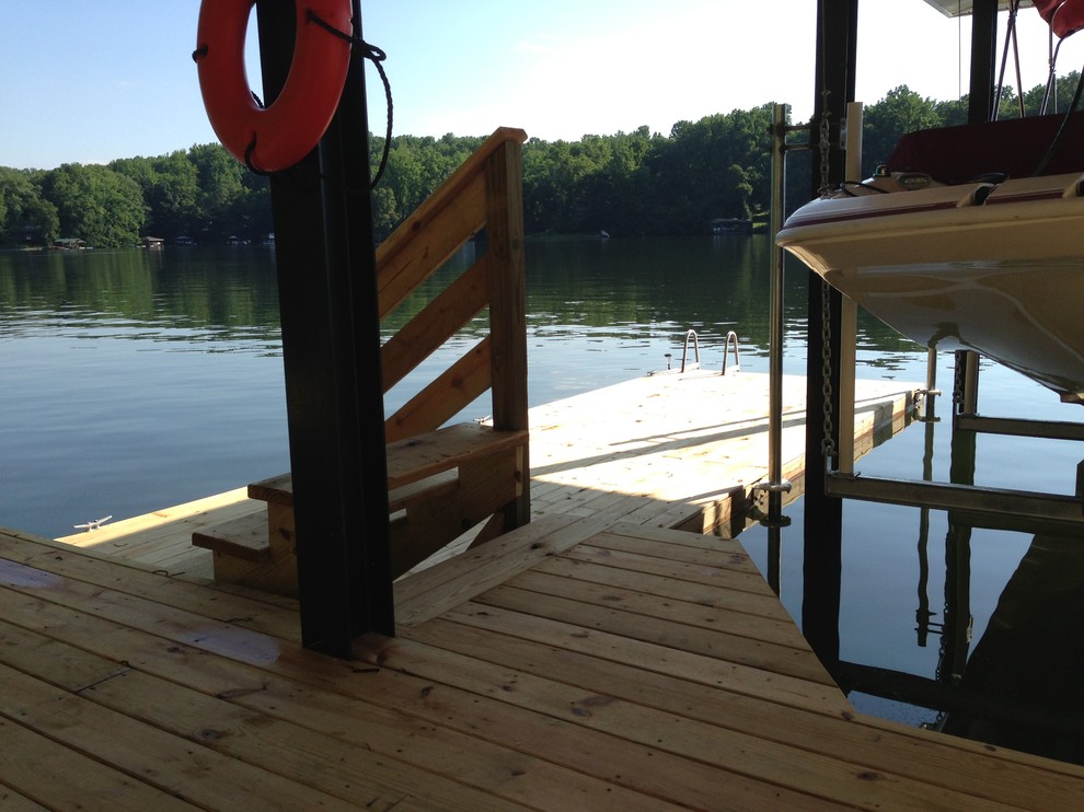 Inspiration for a large timeless backyard dock remodel in Other