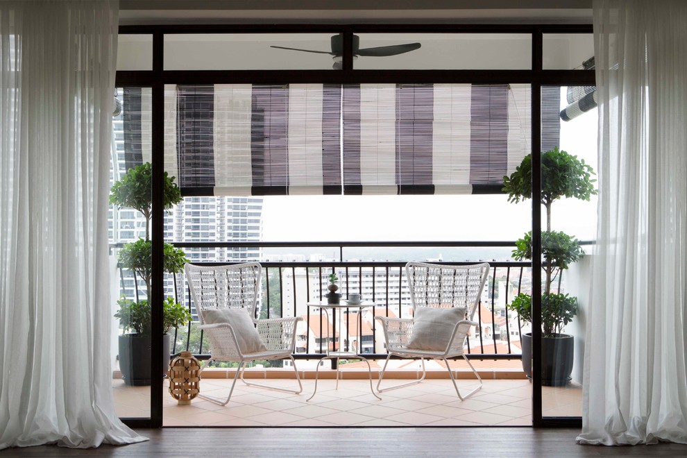 Klassische Terrasse in Singapur