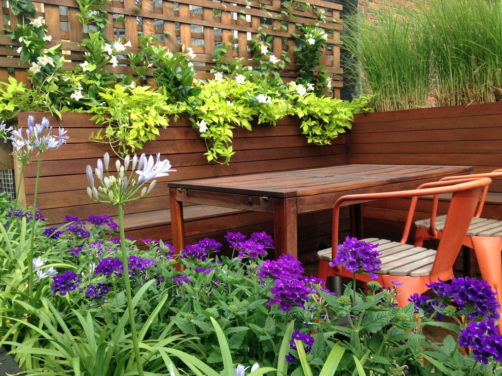 Inspiration for a contemporary deck remodel in Boston