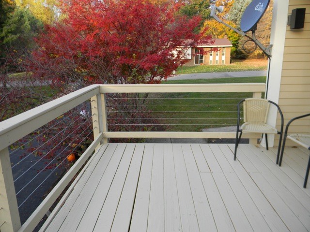 Photo of a large contemporary side terrace in Other with no cover.