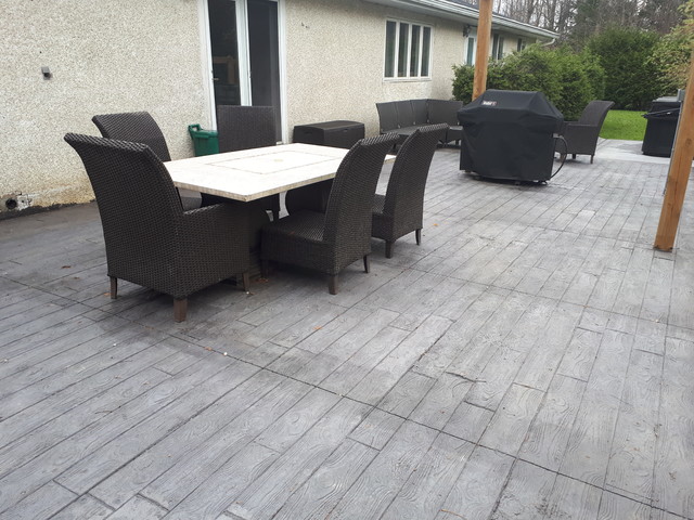 Stamped Concrete Patio Barn Board Stamp Terrace Ottawa By Valley Stamped Concrete Houzz Ie