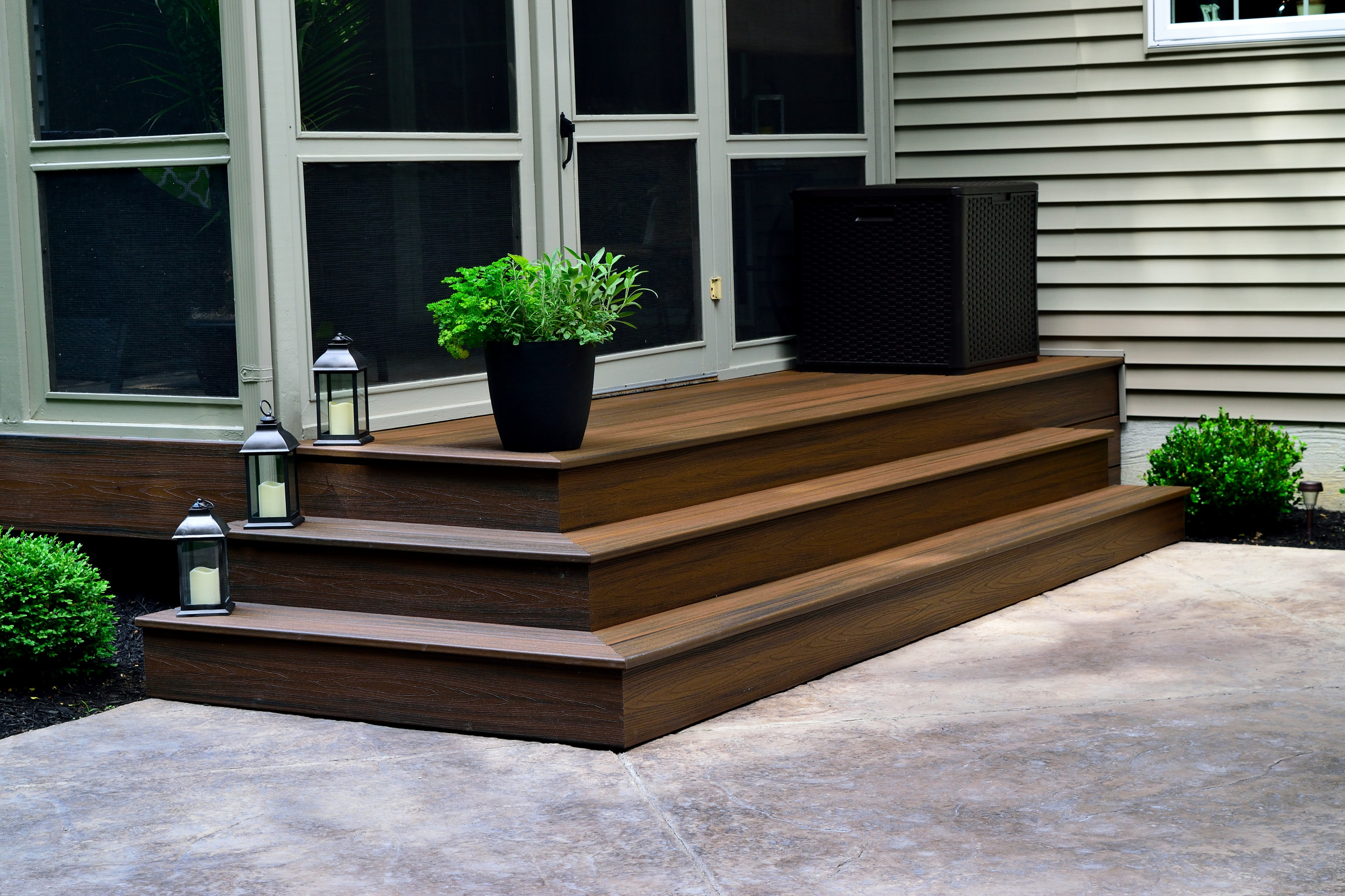 Stamped Concrete Patio In Avon Lake Oh Modern Deck Cleveland By Brian Kyles Landscapes Of Distinction Houzz