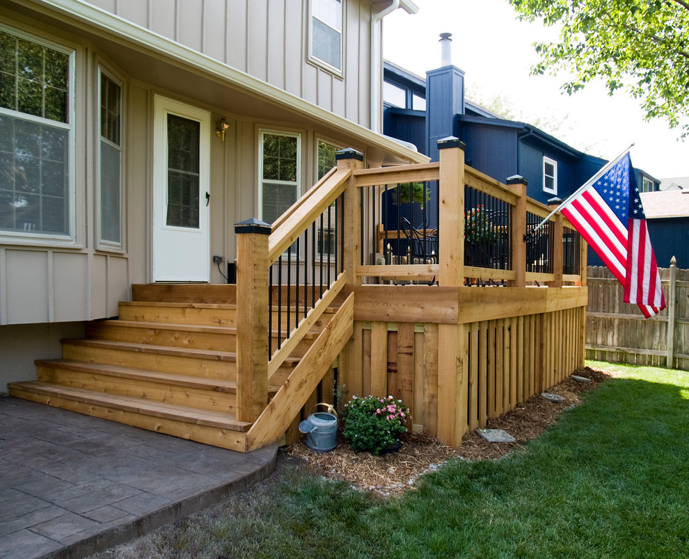 Stoerman - Cedar deck in Overland Park, Ks. Stamped concrete patio ...