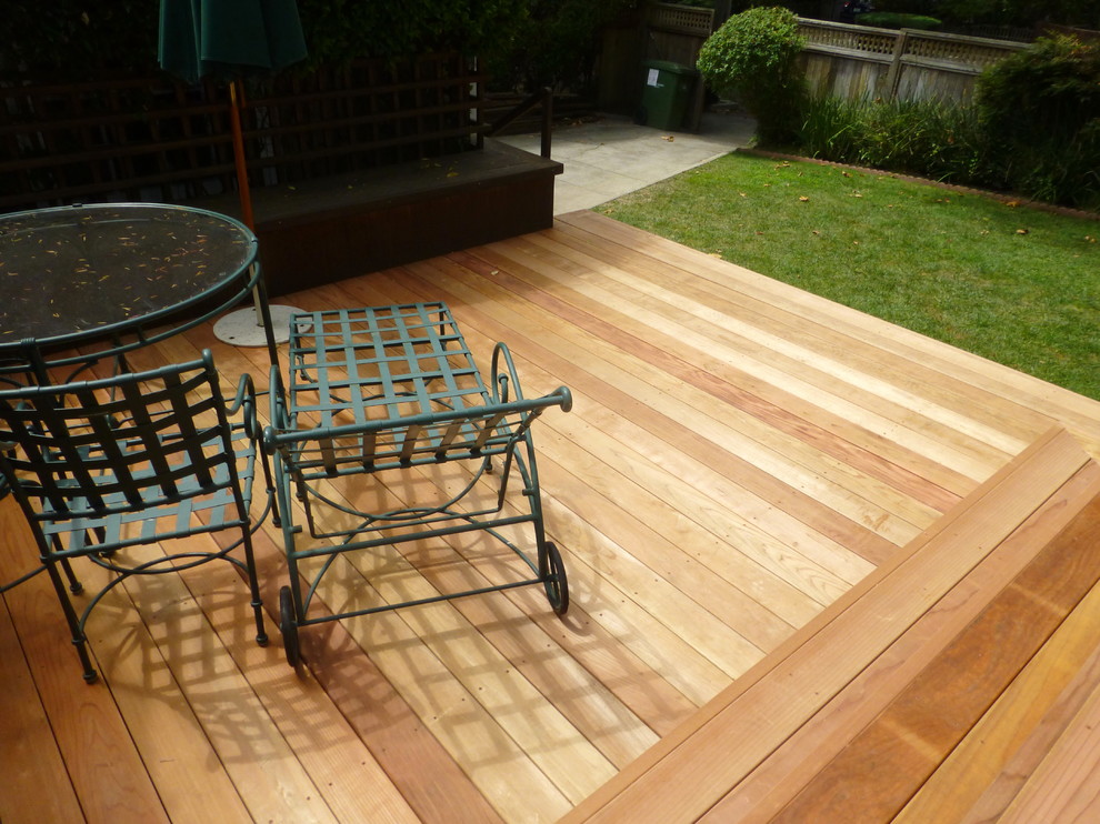 Stunning kiln dried clear redwood deck in Berkeley Deck San