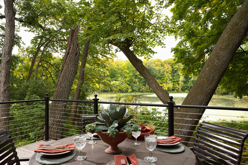 Deck - rustic deck idea in Minneapolis