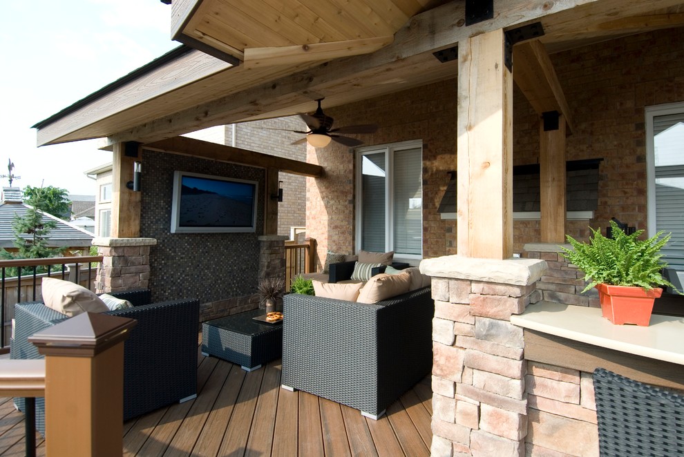 The TV Deck Traditional Deck Toronto by Paul Lafrance Design