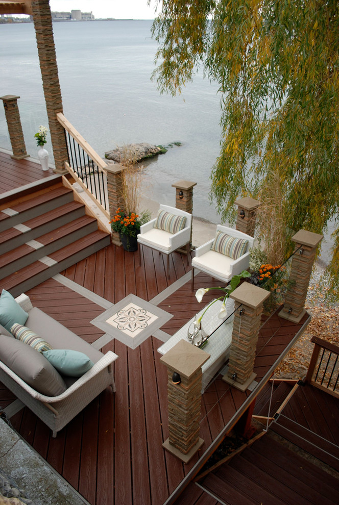 Inspiration for a transitional deck remodel in Toronto with no cover