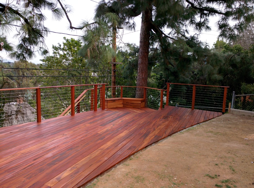 Tigerwood Hillside Deck, Pasadena Rustic Deck Los Angeles by