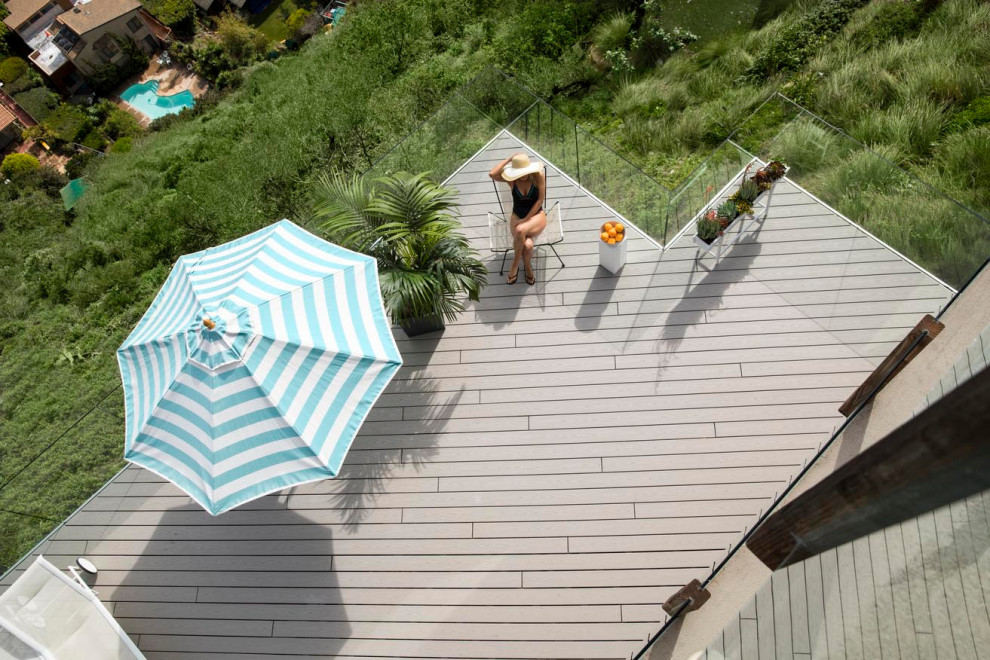 TimberTech AZEK Harvest Collection Decking in Slate Gray Beach Style