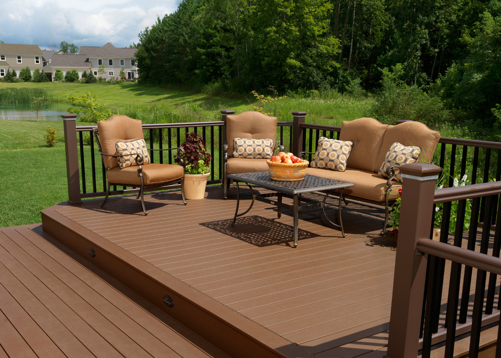 Deck - large transitional backyard deck idea in Chicago with no cover