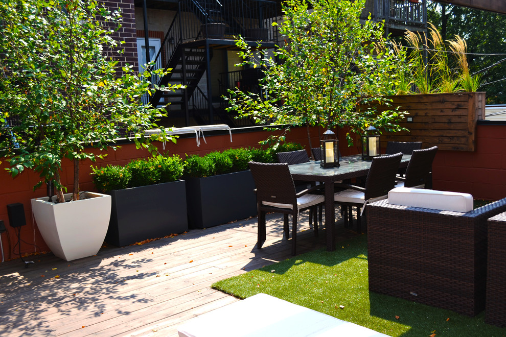 Traditional Garage Roof Deck Transitional Deck Chicago by Chicago Roof Deck & Garden Houzz