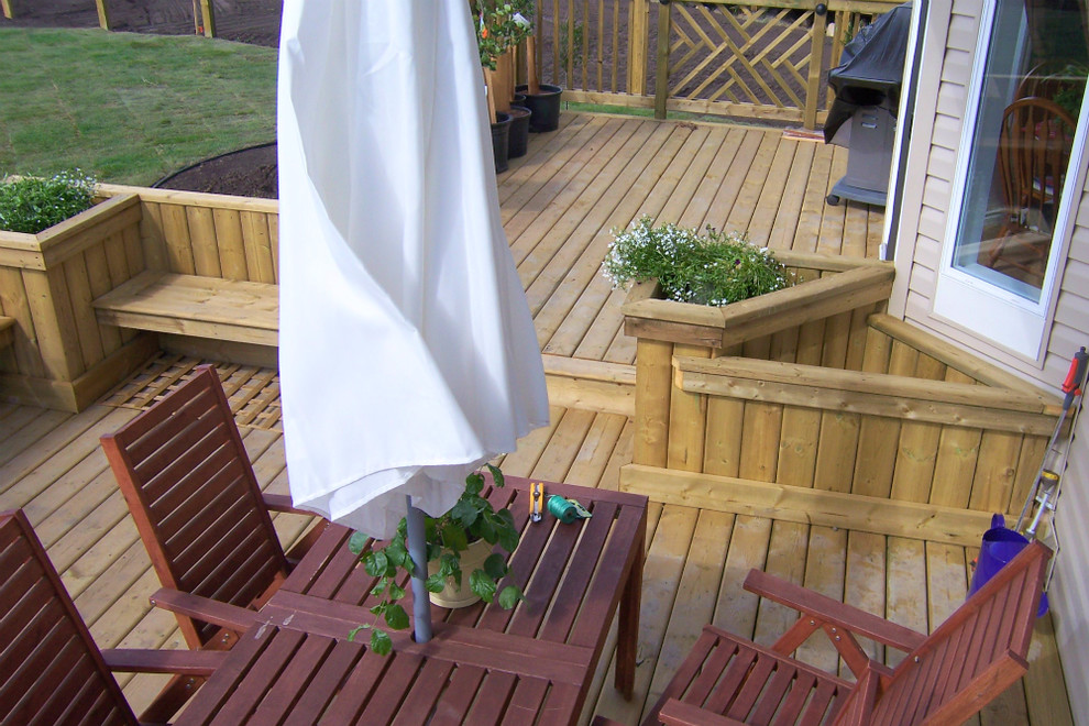 Treated Deck Beaumont Alberta Traditional Deck Edmonton by