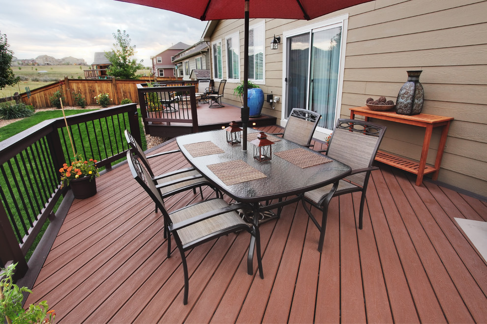 Trex Deck with furniture Traditional Deck Denver by Kona