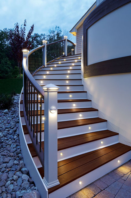 trex deck stair lighting