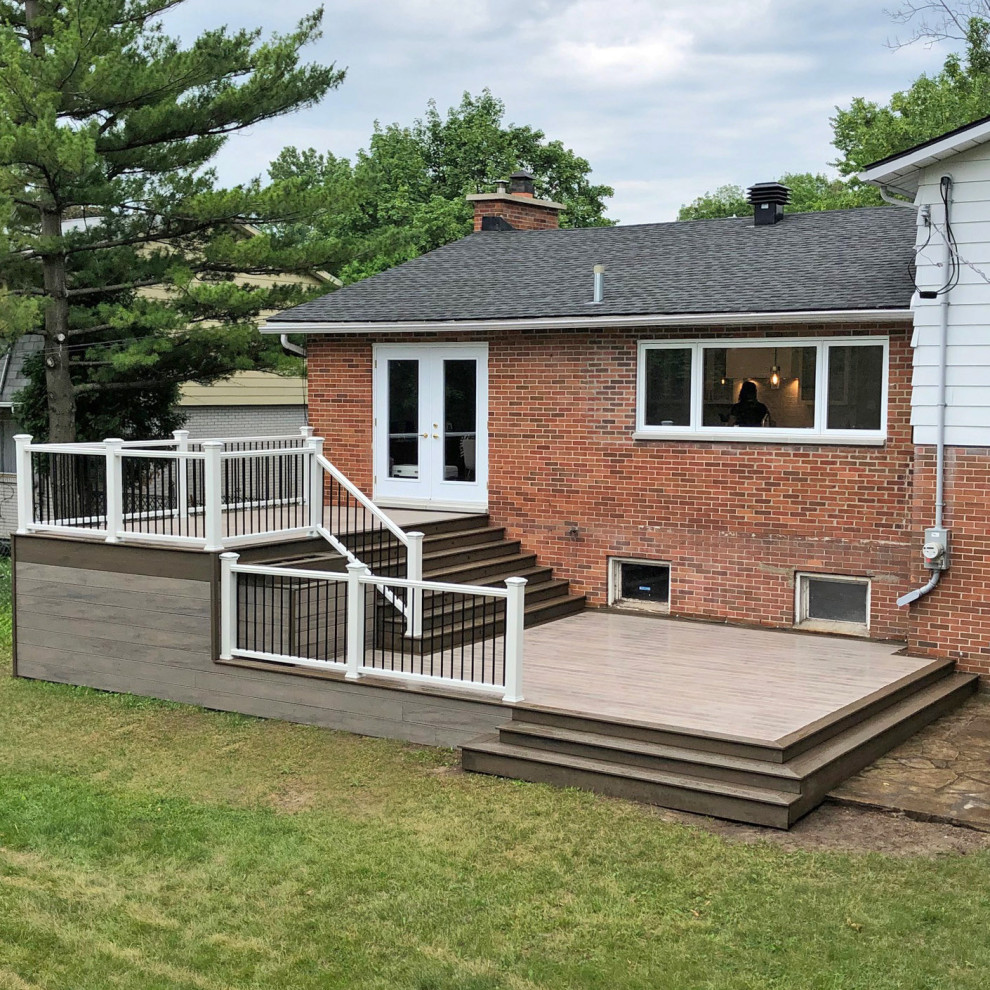 Trex Enhance Naturals Deck with Trex Composite Railings Modern Deck