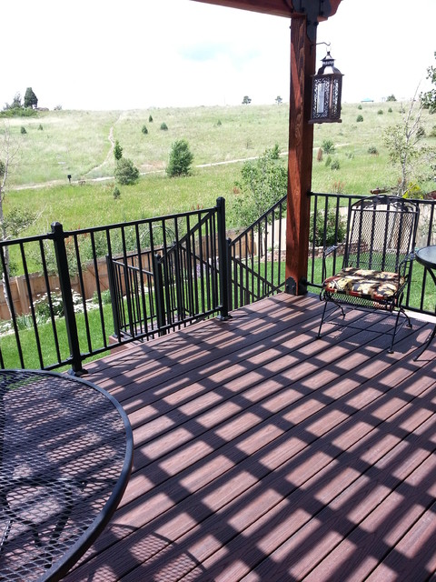 Trex Transcend Lava Rock With Pergola Craftsman Terrace Denver By Stonecroft Construction Houzz