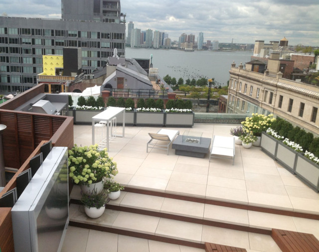 Tribeca Penthouse Rooftop, NYC Contemporary Deck New York by