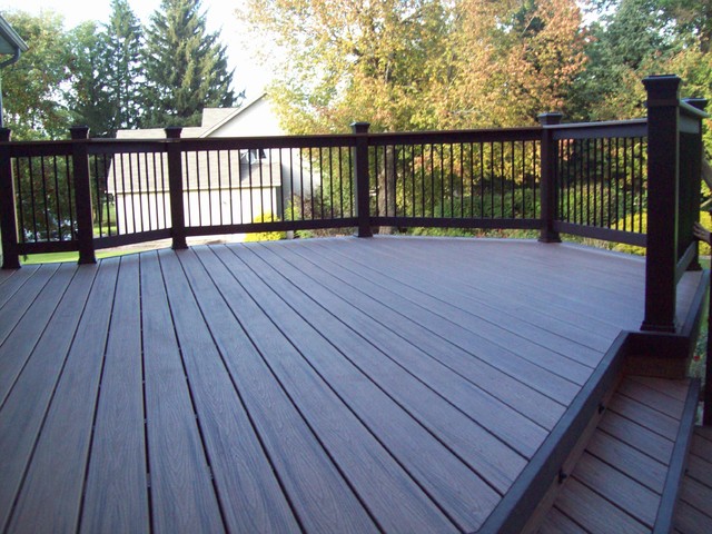 Two stage angular TREX TRANSCENDS TIKI TORCH DECK - Contemporary - Deck ...