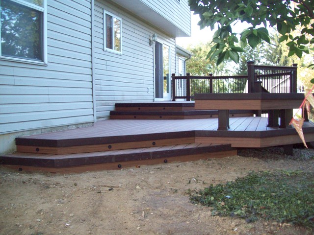 Two stage angular TREX TRANSCENDS TIKI TORCH DECK - Contemporary - Deck ...