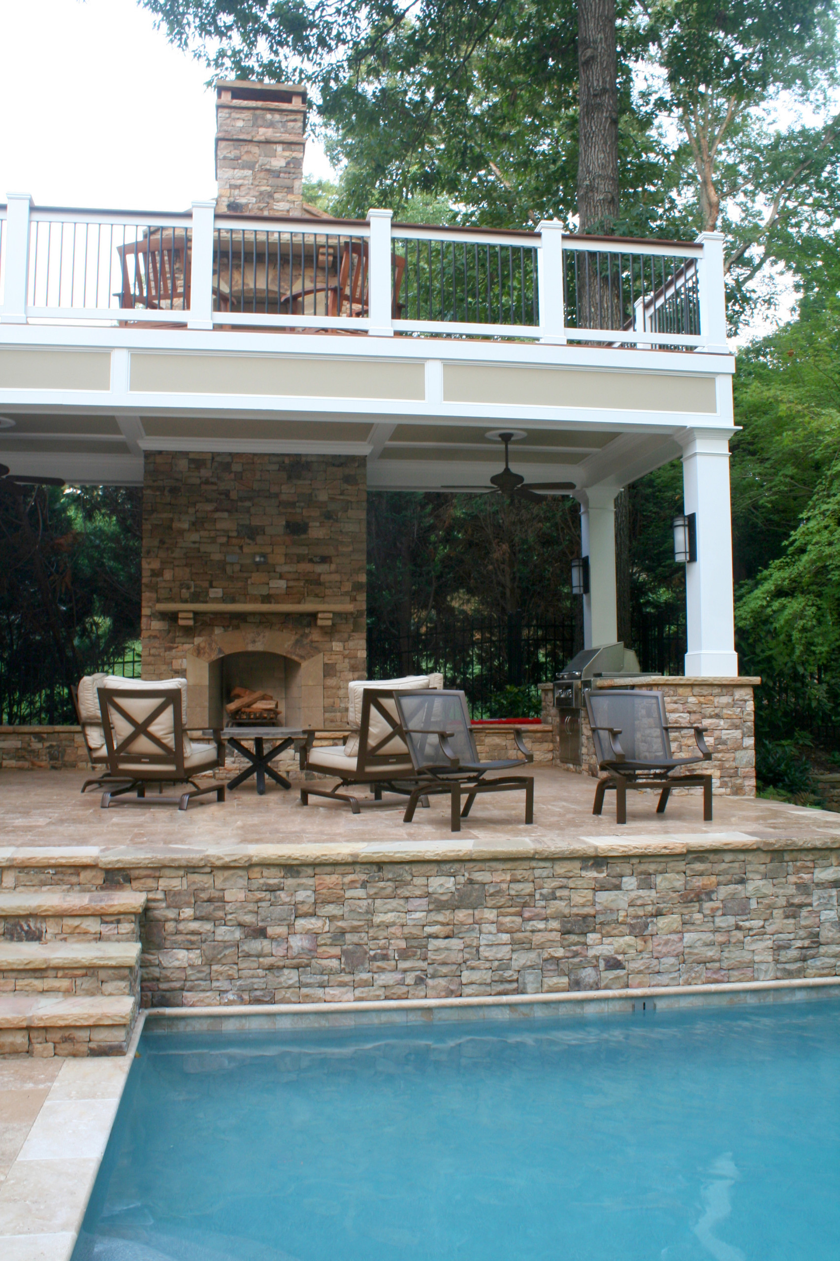 free deck plan builder on 75 Beautiful Traditional Deck With A Fireplace Pictures Ideas May 2021 Houzz