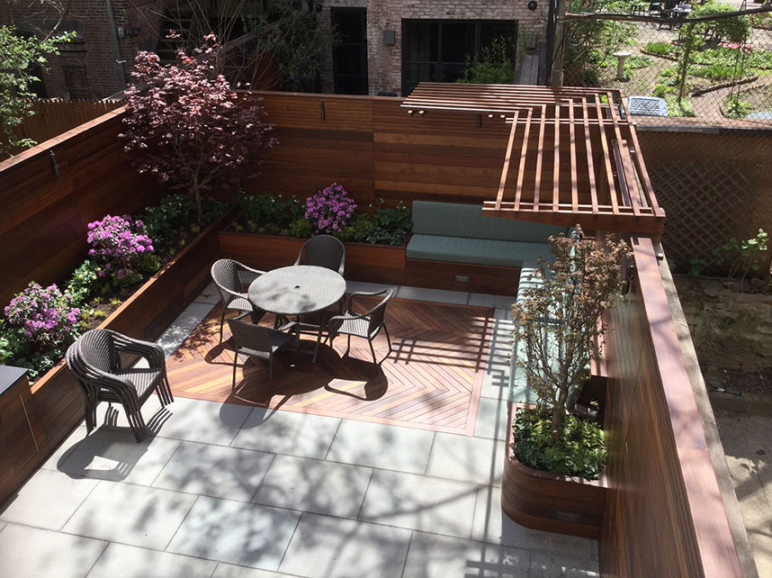 Upper West Side Townhome Rear Yard - Contemporary - Deck - New York ...