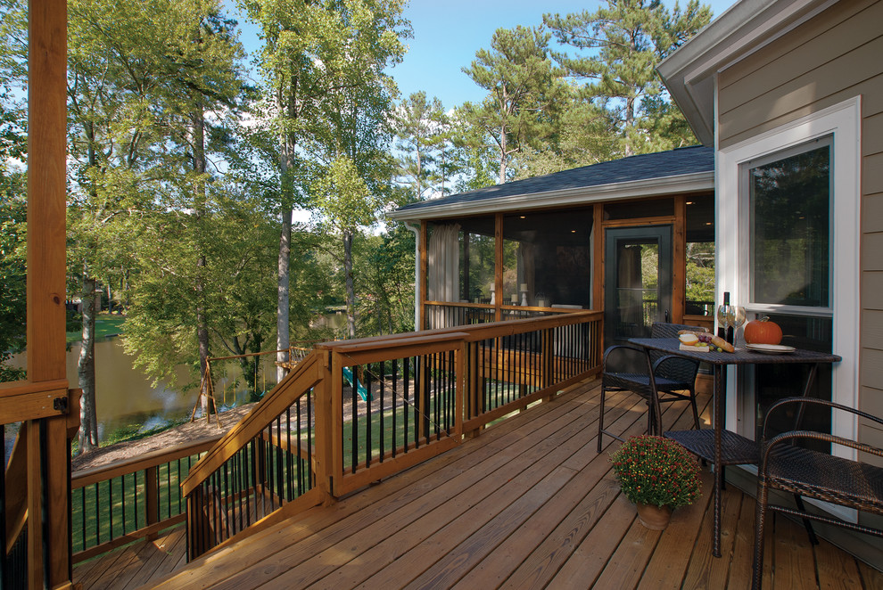 Deck - traditional backyard deck idea in Atlanta with no cover