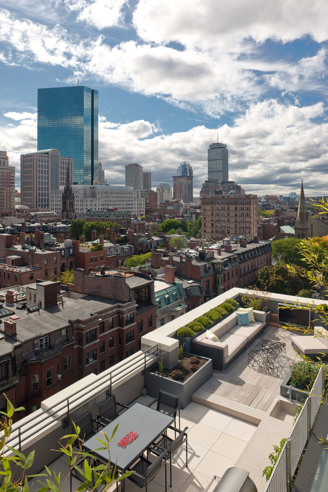 Inspiration for a contemporary terrace in Boston.