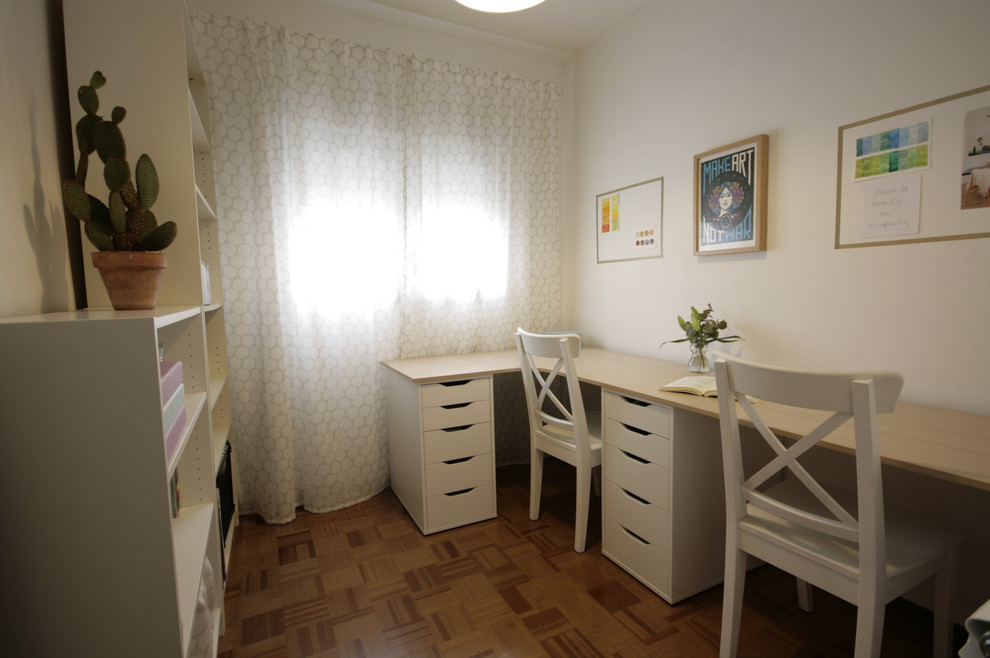 Scandi home office in Madrid.