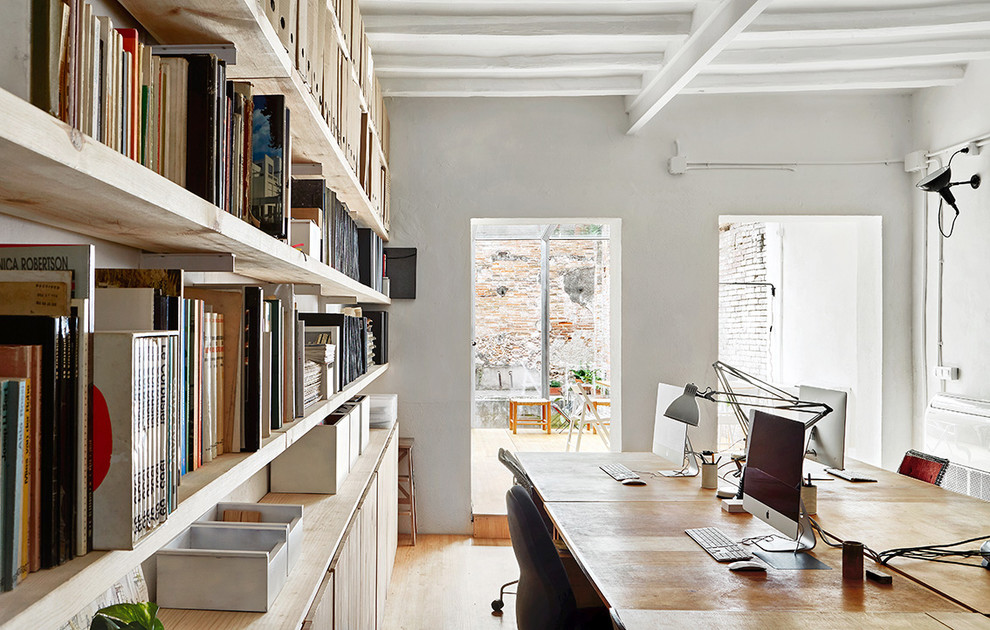 Inspiration for an urban home office in Other.