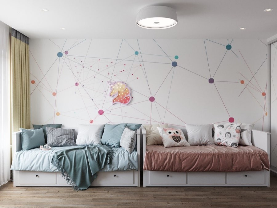 Photo of a contemporary kids' bedroom in Saint Petersburg.