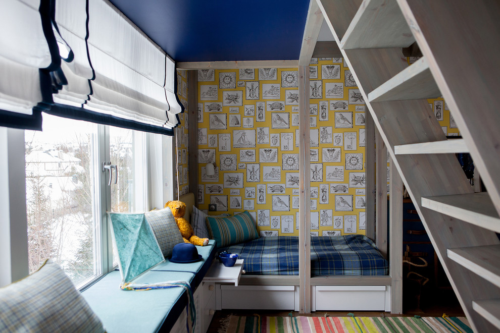 This is an example of a contemporary kids' bedroom in Moscow.