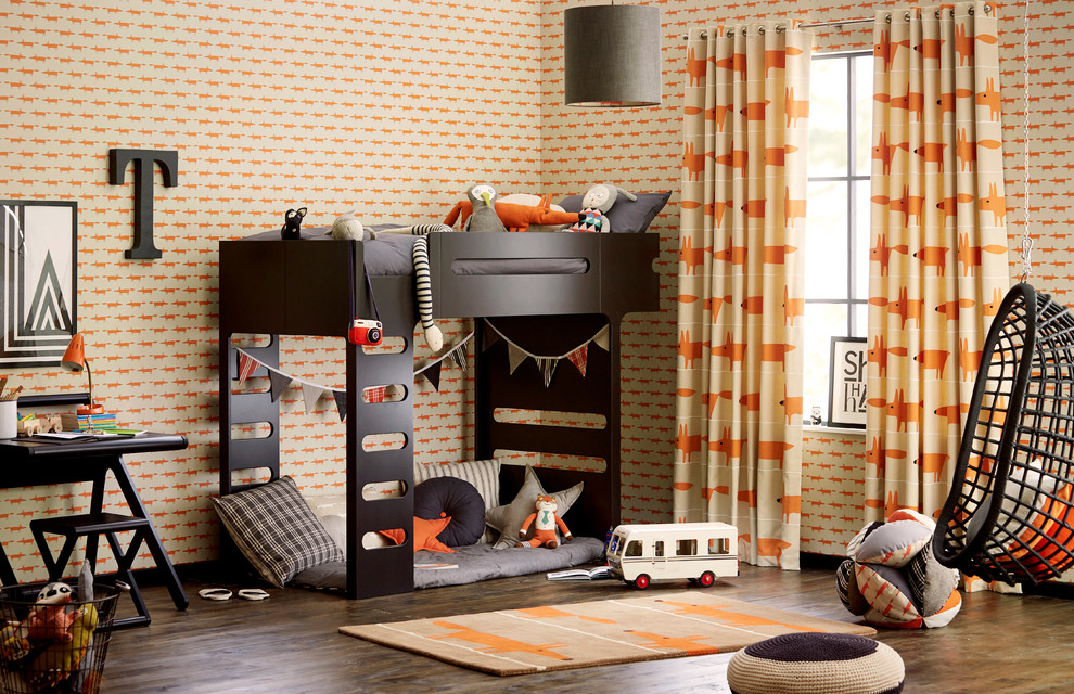 Design ideas for a contemporary kids' bedroom in Moscow.