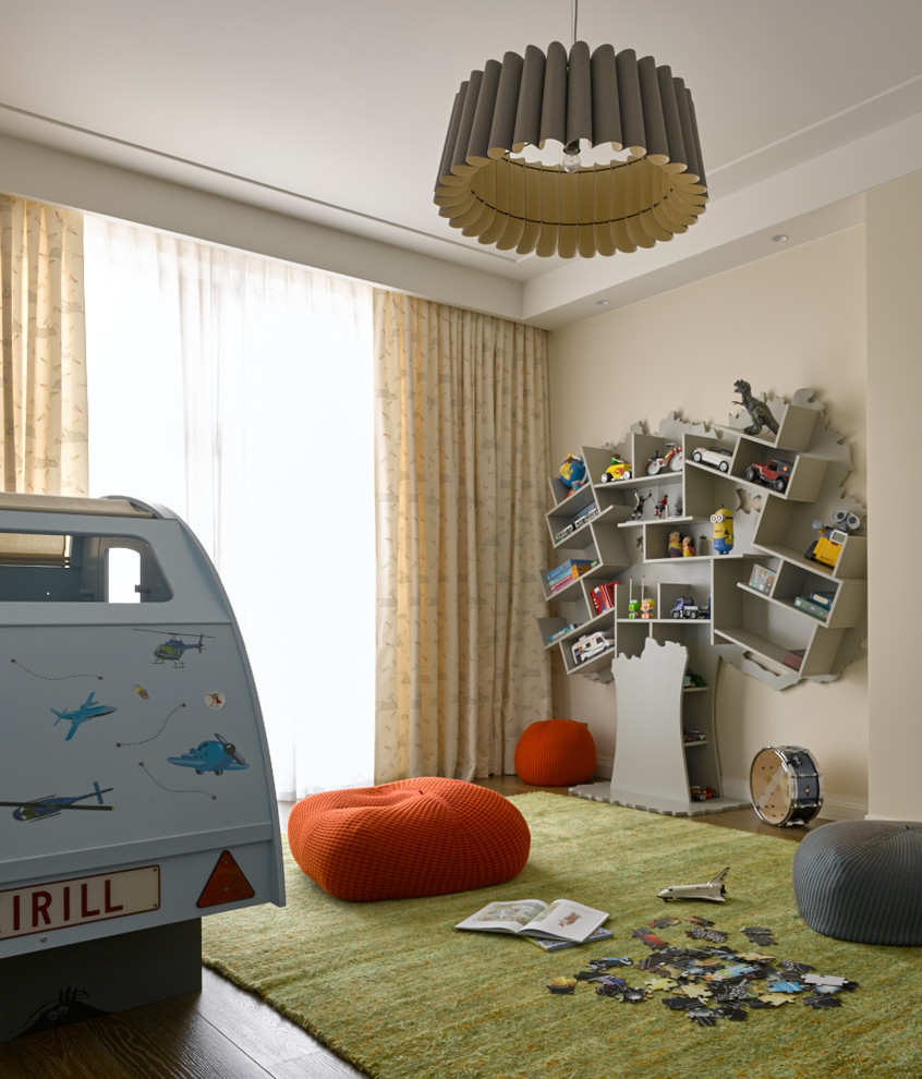 Contemporary kids' bedroom for boys in Moscow.