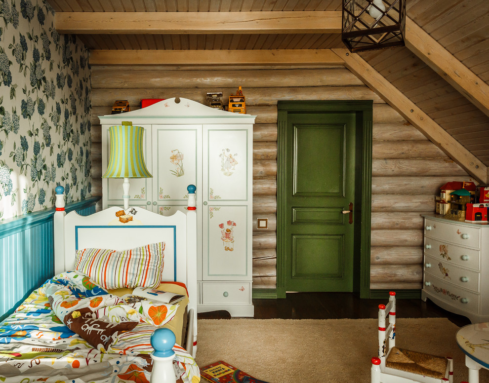 Imagen de dormitorio infantil de 4 a 10 años campestre