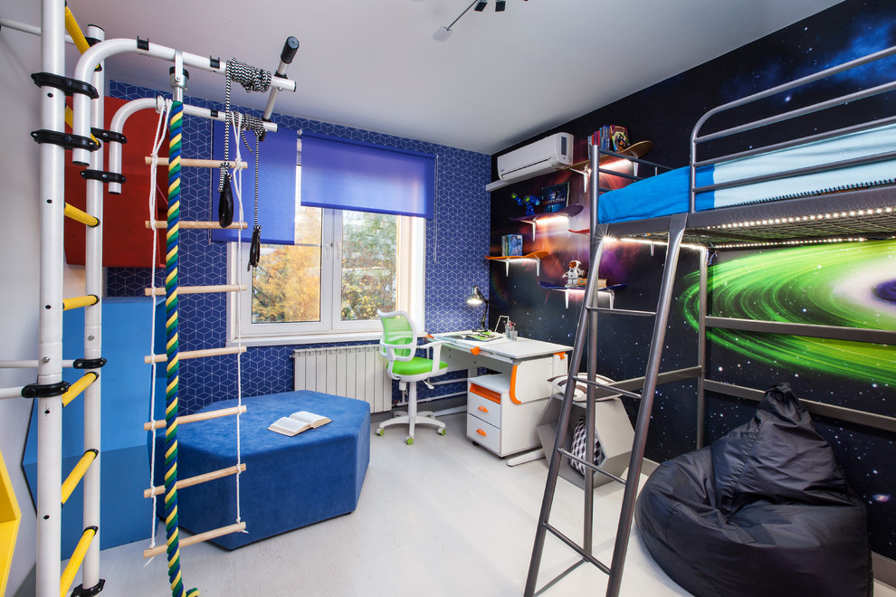 Inspiration for a small contemporary kids' bedroom in Moscow.
