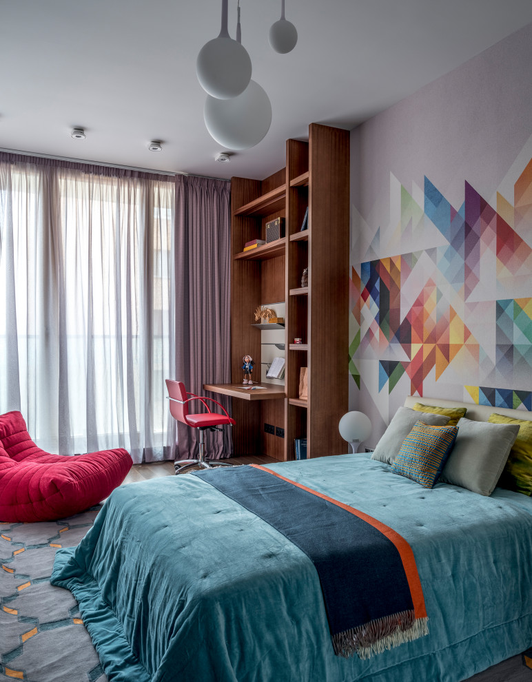 Idee per una cameretta per bambini design con pareti multicolore