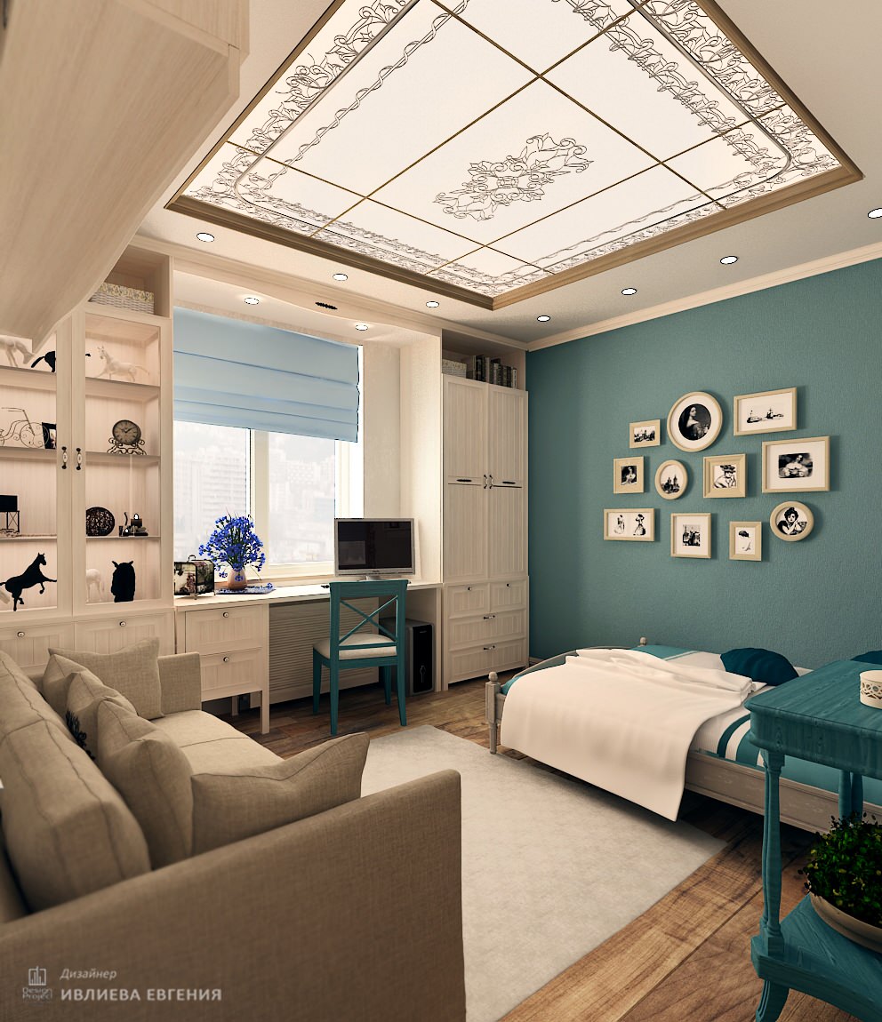 Спальня гостиная в средиземноморском стиле