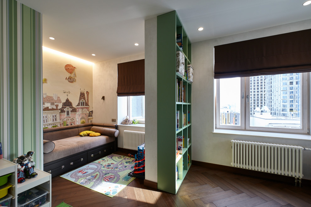 Imagen de dormitorio infantil contemporáneo grande