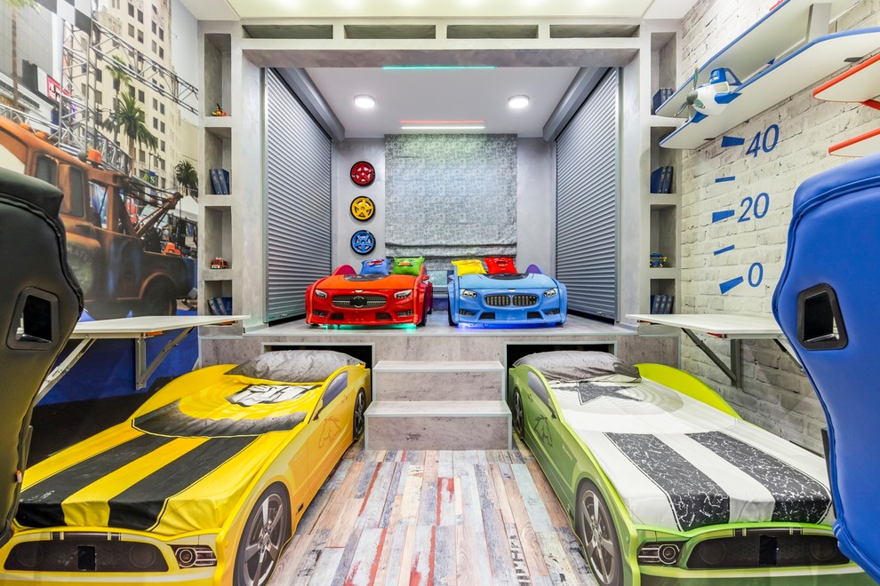 This is an example of an industrial kids' bedroom in Moscow.