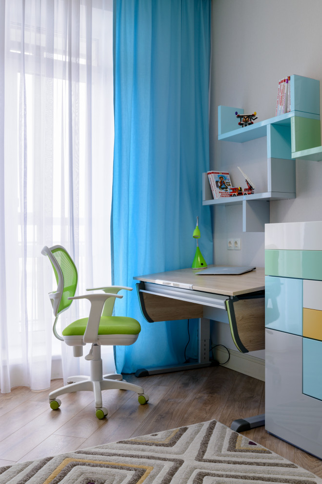 Kids' room - mid-sized transitional kids' room idea in Moscow