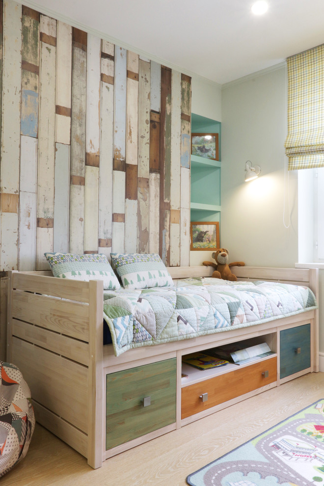 Cette photo montre une chambre d'enfant scandinave.