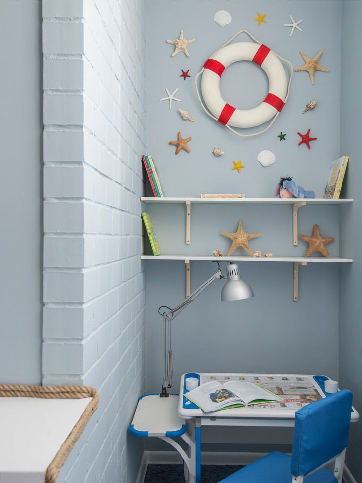 Design ideas for a coastal kids' bedroom in Moscow.